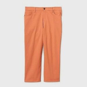 Pink High Rise Wide Leg Cropped Pants
